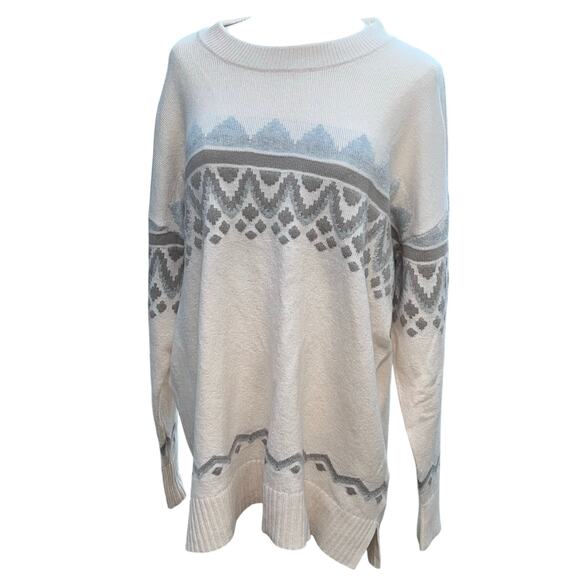 Loft Outlet  Fair Isle Sweater Nordic Cabincore Winter Knit Pullover Sz XL - Picture 2 of 8